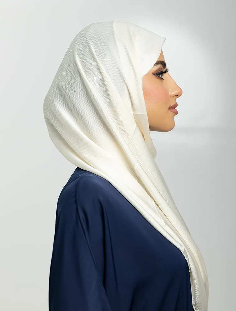 Ivory Satin Muna Hijab